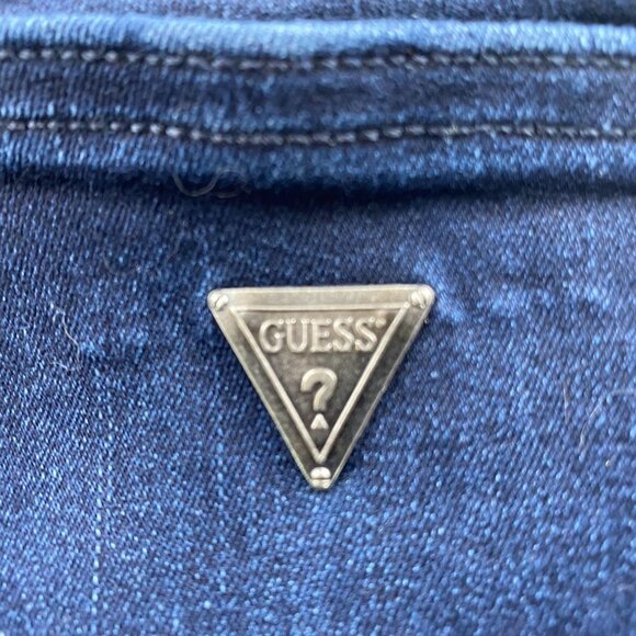 Guess Women's Vintage Jeans Size 26 Kate Bootcut Blue Denim Frayed Hem Casual - Picture 14 of 16